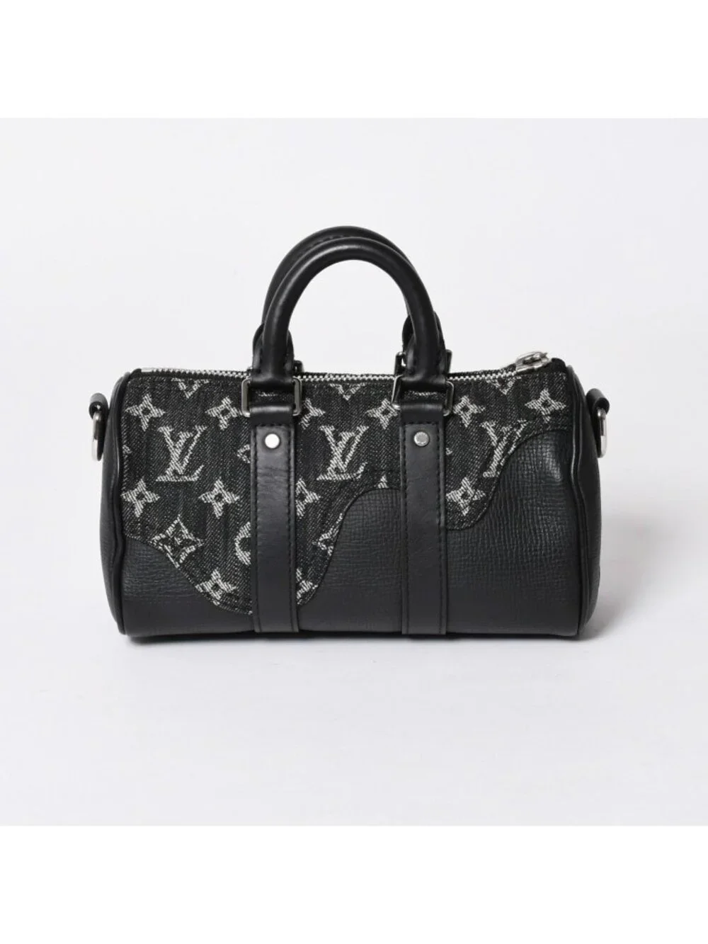 Louis Vuitton Keepall XS Shoulder Bag Monogram Denim Taurillon Leather 2-Way